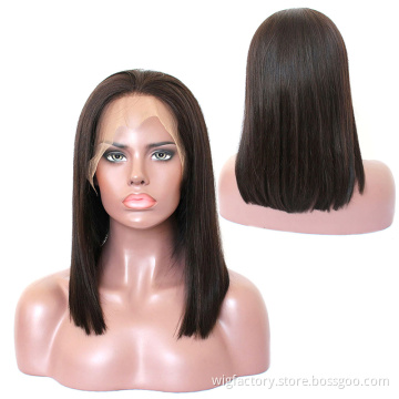 the popular short frontal bob ,13*4 lace frontal short bob wig,good quality pure human hair bob lace front wig